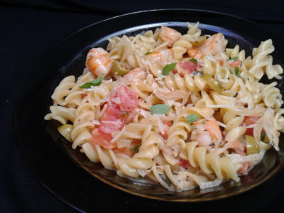 Shrimps and pasta